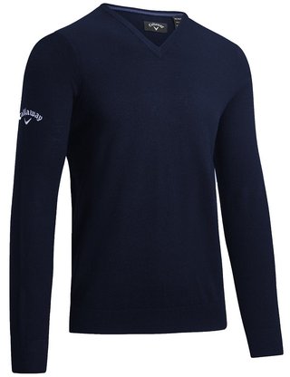 Callaway V-Neck Merino pull homme, dark navy