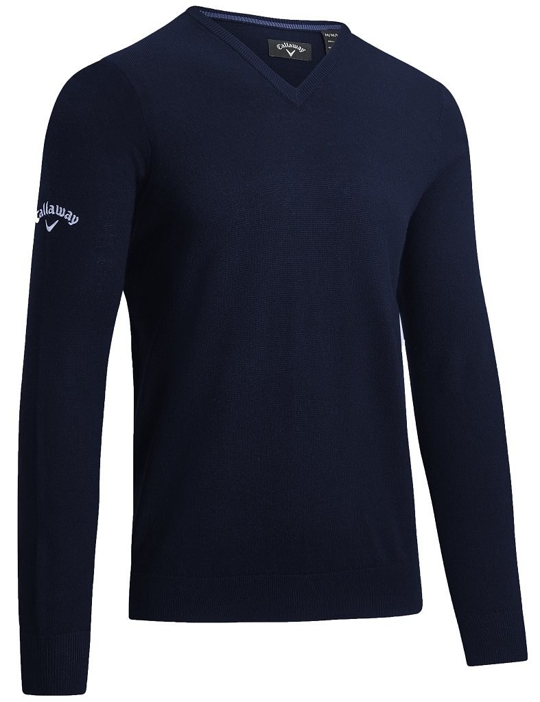 Callaway V-Neck Merino pull homme, dark navy