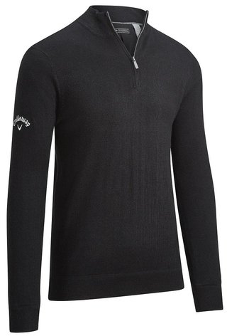 Callaway Windstropper 1/4 Zipped pull homme, black INK