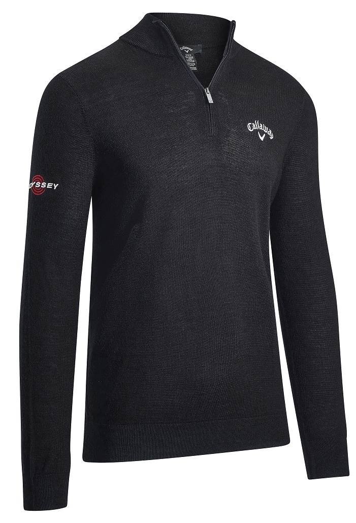 Callaway 1/4 Blended Merino pull homme, black ink