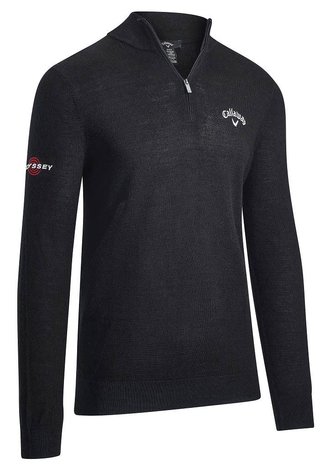Callaway 1/4 Blended Merino pull homme, black ink