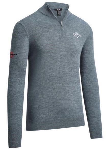 Callaway 1/4 Blended Merino pull homme, steel heather