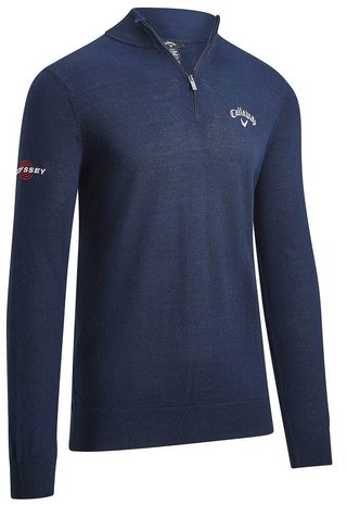 Callaway 1/4 Blended Merino pull homme, navy blue