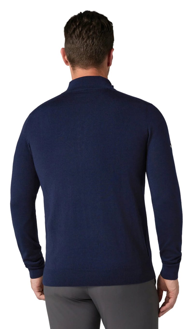 Callaway 1/4 Blended Merino pull homme, navy blue