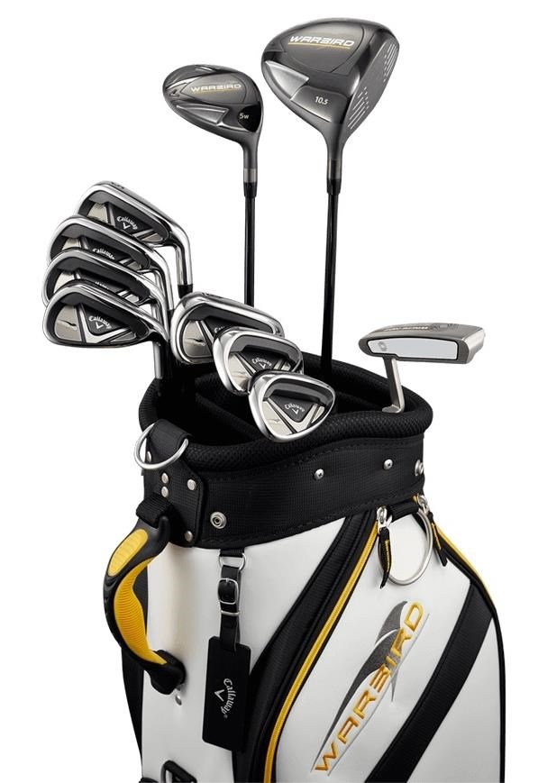 Callaway Warbird 21 set de golf homme, acier, + cart bag, blanc