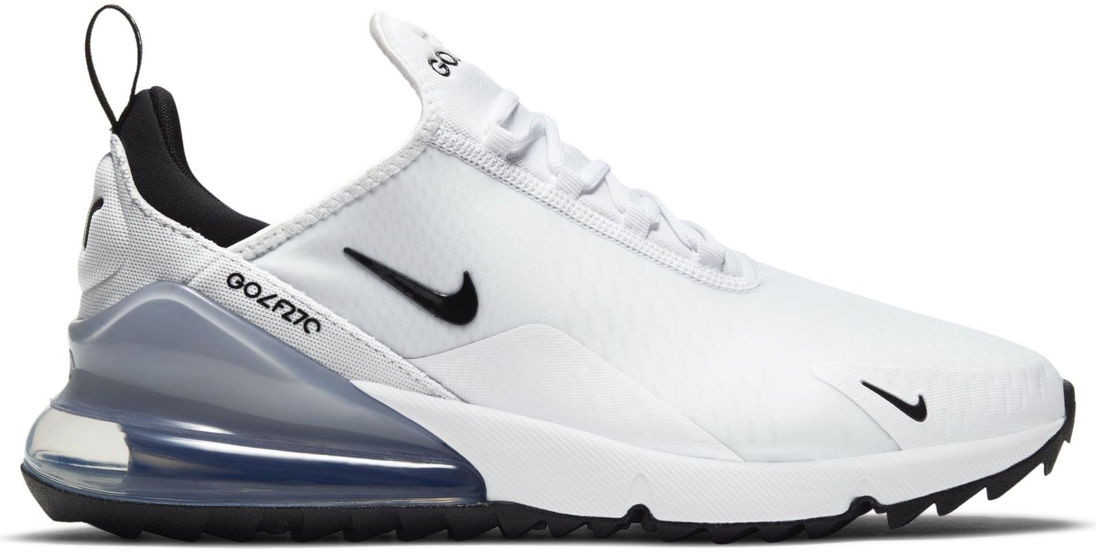 Nike Air Max 270G unisex chaussures de golf, blanc/noir/platine