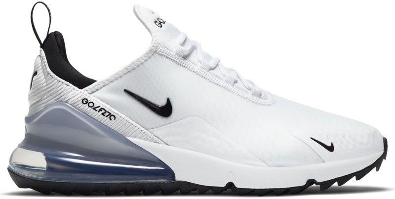 Nike Air Max 270G unisex chaussures de golf, blanc/noir/platine