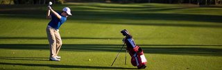 U.S. Kids Golf Tech Lisle junior polo, rouge