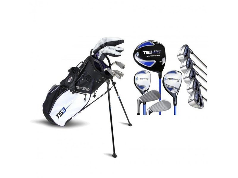 U.S. Kids Golf TS3-54 (137cm) v10 set de golf junior, graphite, noir/blanc/violet + stand bag
