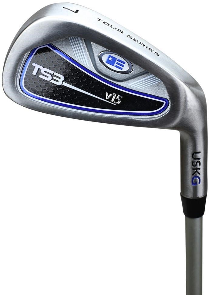 U.S. Kids Golf TS3-51 (130cm) V15 10-Club set de golf junior, graphite + sac trépied, royal/blanc/orange