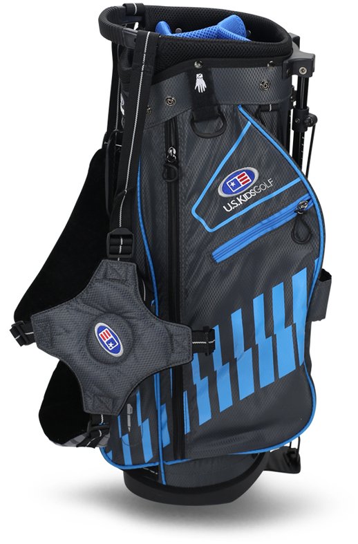 U.S. Kids Golf UL48 (122cm) WT20-S junior stand bag 2022 24.5", gris/sarcelle