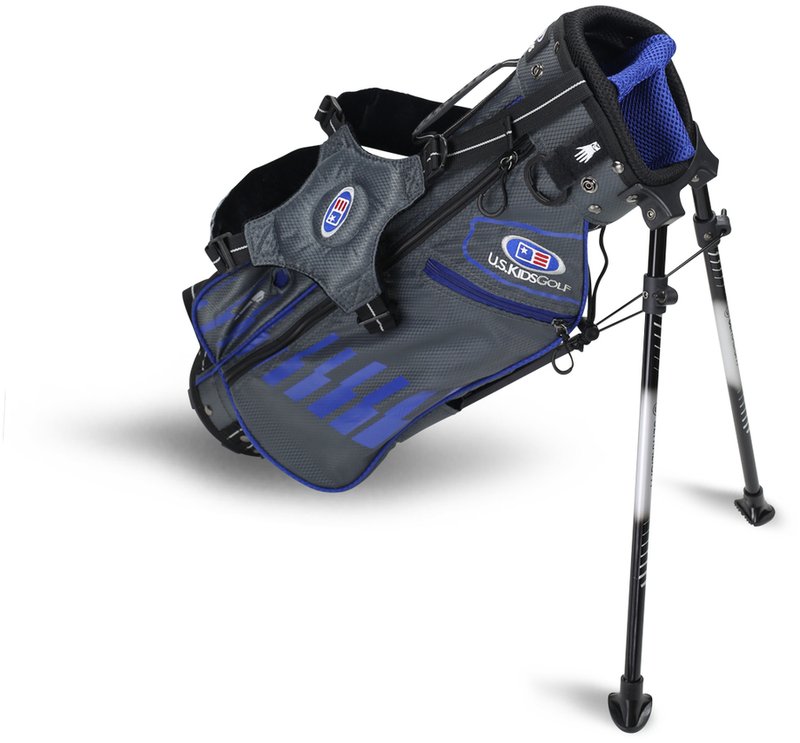 U.S. Kids Golf UL45 (114cm) WT25-s junior stand bag 2022, gris/bleu, 23"