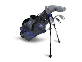 U.S. Kids Golf UL45 (114cm) WT25-s 4-Club junior set de golf 2022, graphite + stand bag, gris/bleu