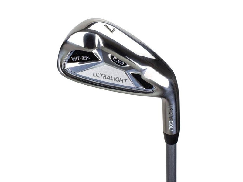 U.S. Kids Golf UL45 (114cm) WT25-s 4-Club junior set de golf 2022, graphite + stand bag, gris/bleu