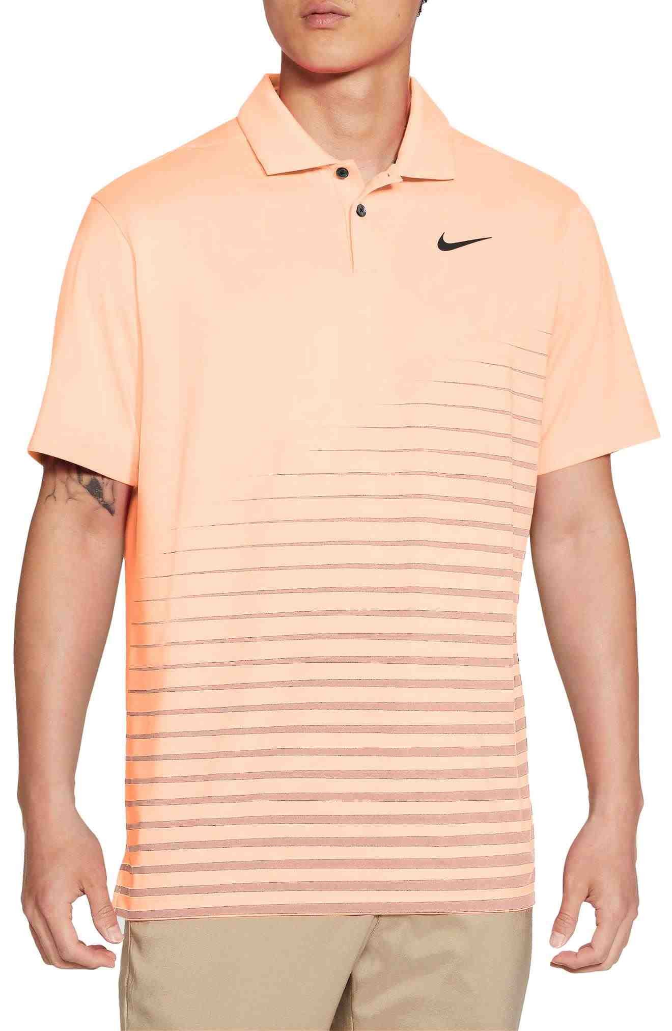 Nike Dry Vapor Stripe Graphic polo homme, crimson tint