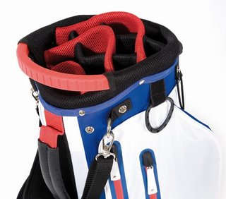 JuCad Waterproof 2in1 stand bag, bleu/blanc/rouge