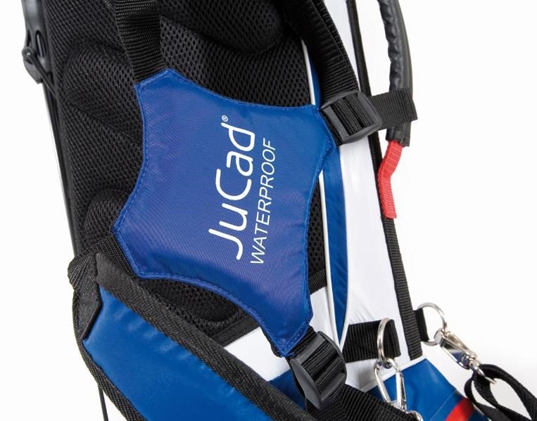 JuCad Waterproof 2in1 stand bag, bleu/blanc/rouge