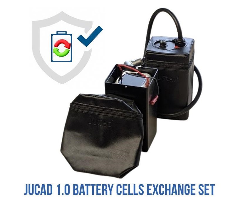 JuCad 1.0 Powerpack kit de remplacement système sans unité de contrôle pour montage autonome incl. boîtier petites cellules de batterie et couvercle