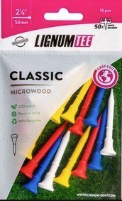 Lignum Tee 53mm (2 1/8") 16pack couleurs assorties