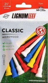 Lignum Lignum Tee 62mm (2 1/2"), 12pack, mélange de couleurs