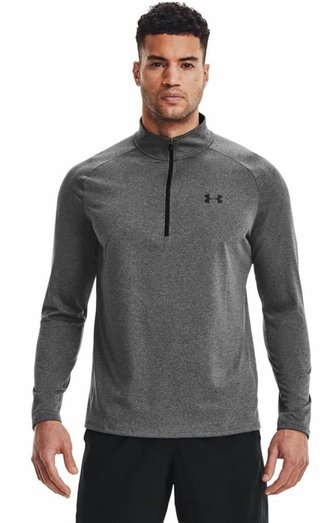 Under Armour Tech 2.0 1/2 Zip polo manches longues homme, gris