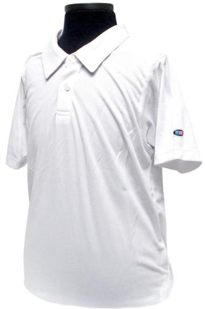 U.S. Kids Golf Tech Lisle polo junior, blanc