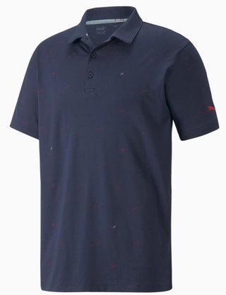 Puma Cloudspun Love polo homme, navy blazer/ski patrol