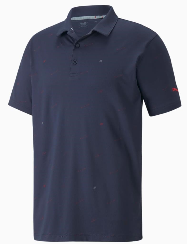 Puma Cloudspun Love polo homme, navy blazer/ski patrol