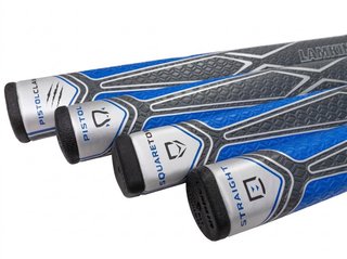 Lamkin SINKFIT PU Squaretop grip de putter, noir/bleu