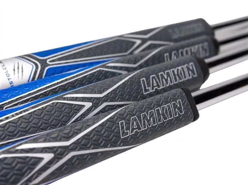 Lamkin SINKFIT PU Straight grip de putter, noir/bleu