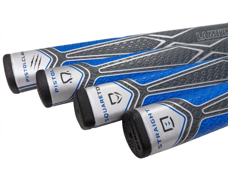 Lamkin SINKFIT PU Straight grip de putter, noir/bleu