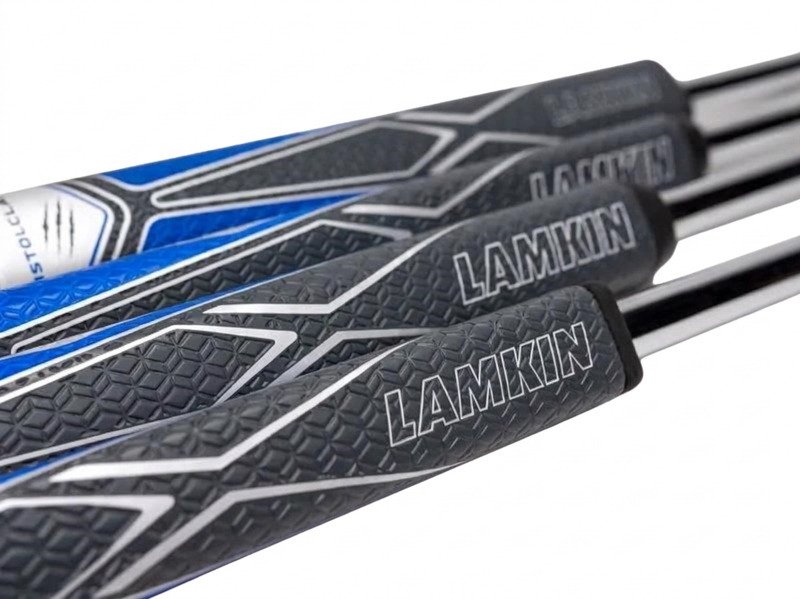 Lamkin SINKFIT PU Pistol grip de putter, noir/bleu