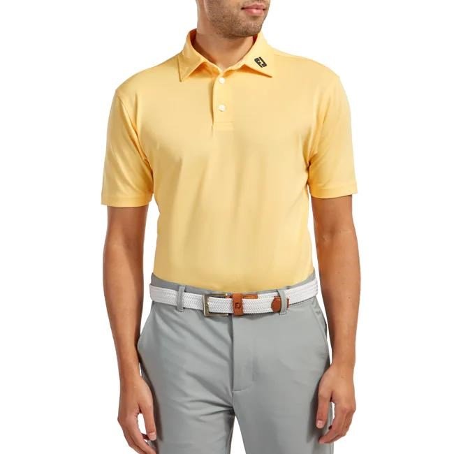 FootJoy Stretch Pique Solid polo homme, jaune