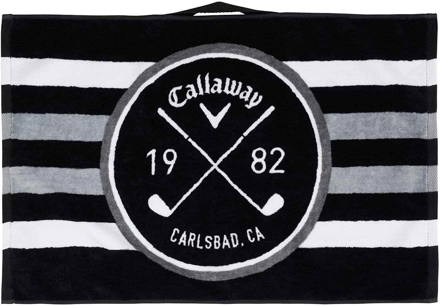 Callaway Cart serviette de golf 40x60 cm, noir/blanc