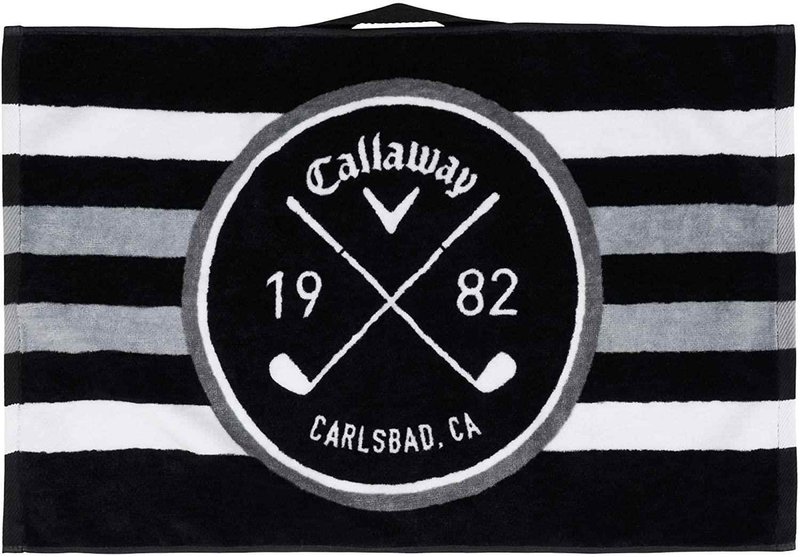 Callaway Cart serviette de golf 40x60 cm, noir/blanc