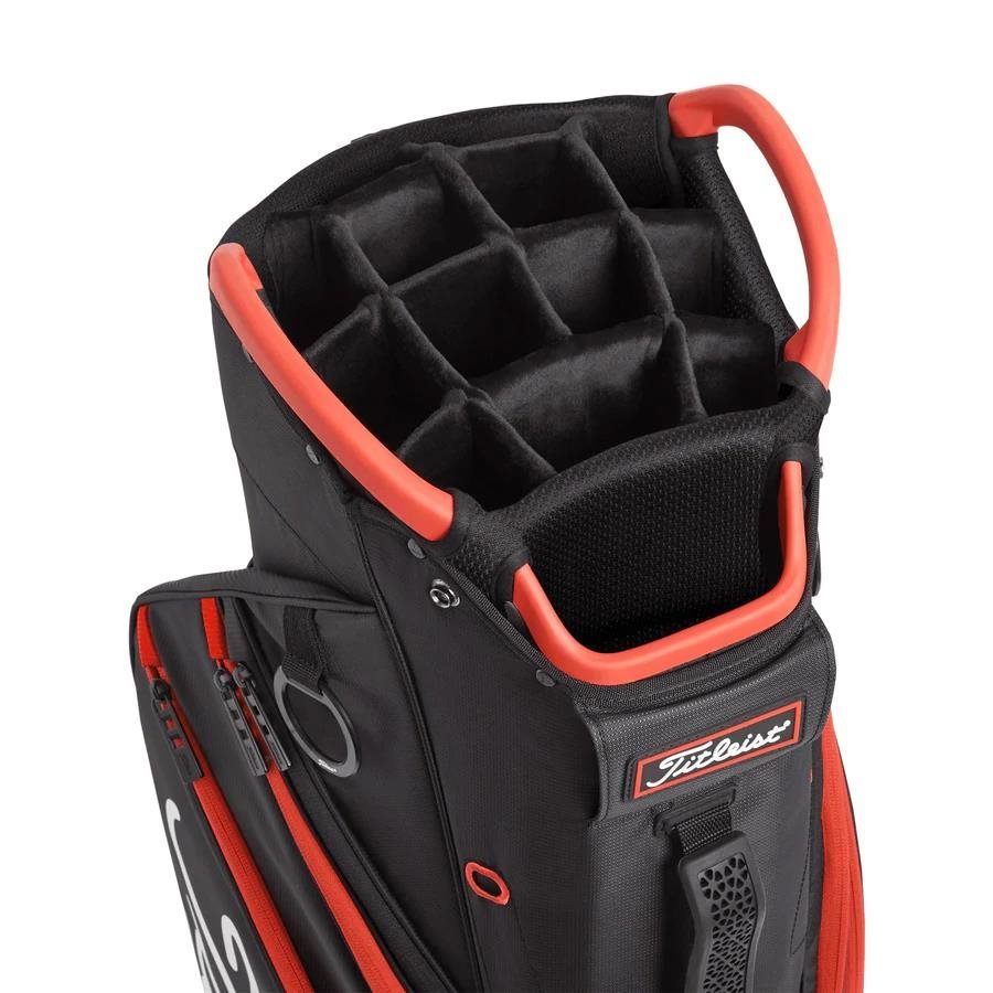 Titleist Cart 14 cart bag, noir/noir/rouge
