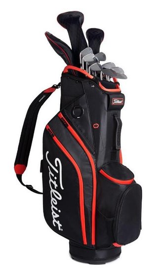 Titleist Cart 14 cart bag, noir/noir/rouge