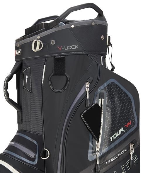 Big Max Dri Lite V-4 Organizer sac de chariot, noir