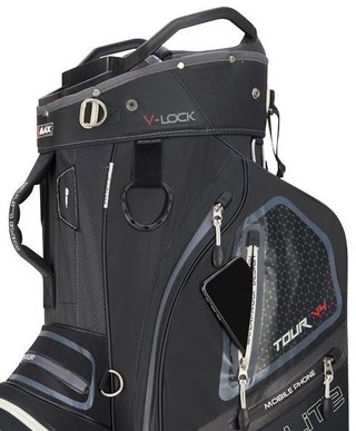 Big Max Dri Lite V-4 Organizer sac de chariot, noir