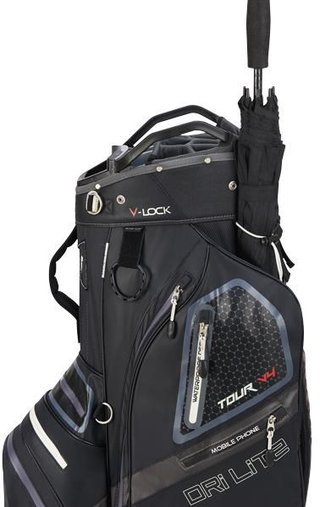 Big Max Dri Lite V-4 Organizer sac de chariot, noir