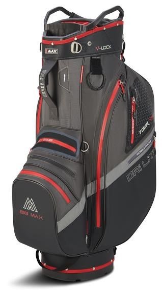 Big Max Dri Lite V-4 Organizer sac de chariot, charcoal/black/red