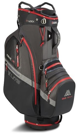Big Max Dri Lite V-4 Organizer sac de chariot, charcoal/black/red