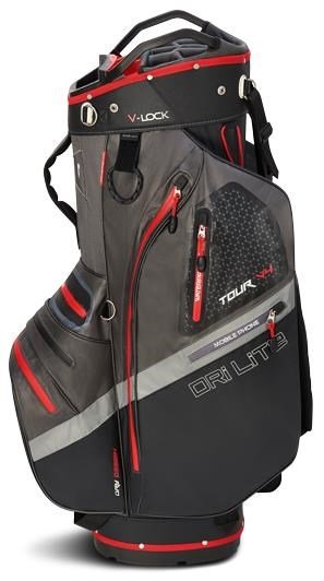 Big Max Dri Lite V-4 Organizer sac de chariot, charcoal/black/red