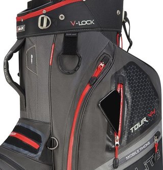 Big Max Dri Lite V-4 Organizer sac de chariot, charcoal/black/red