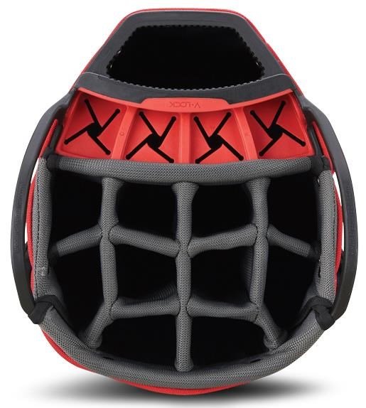 Big Max Dri Lite V-4 Organizer sac de chariot, charcoal/black/red