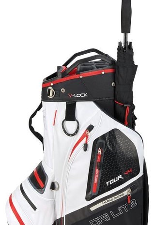 Big Max Dri Lite V-4 Organizer cart bag, noir/blanc/rouge