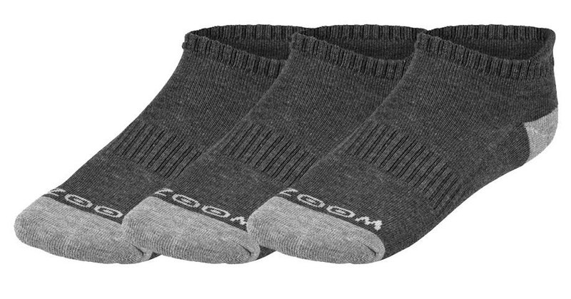 Zoom Ankle chaussettes femmes (3 paires), charbon/argent