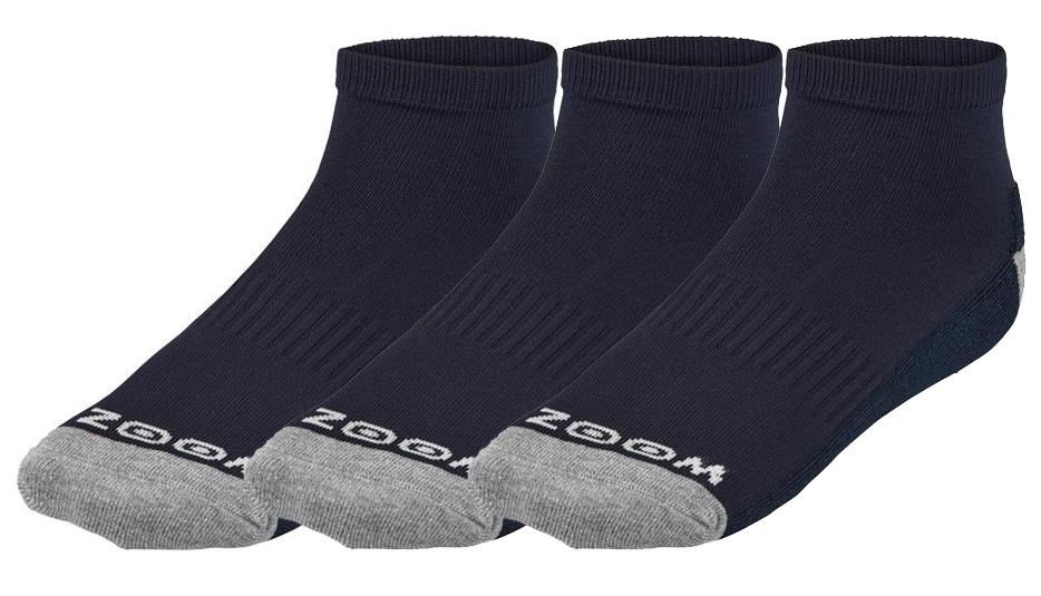 Zoom Ankle chaussettes femmes (3 paires), marine/argent