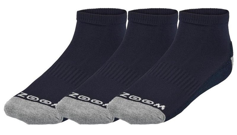 Zoom Ankle chaussettes femmes (3 paires), marine/argent