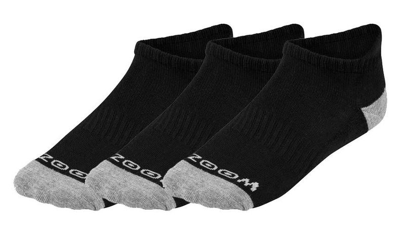 Zoom Ankle chaussettes femmes, noir/argent